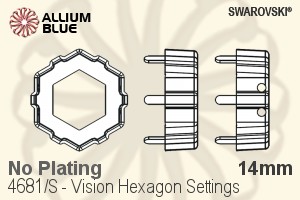 Swarovski Vision Hexagon Settings (4681/S) 14mm - No Plating