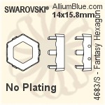 Swarovski Fantasy Hexagon Settings (4683/S) 12x13.5mm - No Plating