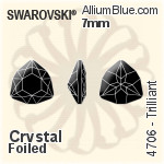 施华洛世奇 Slim Trilliant 花式石 (4707) 7.8x4.9mm - 白色（半涂层） 白金水银底