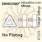 Swarovski Triangle Settings (4722/S) 10mm - No Plating