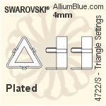 Swarovski Triangle Settings (4722/S) 4mm - Plated