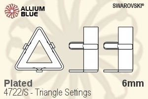 Swarovski Triangle Settings (4722/S) 6mm - Plated