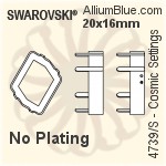 Swarovski Cosmic Settings (4739/S) 14x11mm - Plated