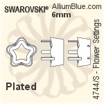 Swarovski Flower Settings (4744/S) 10mm - Plated