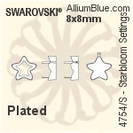 スワロフスキー Starbloomファンシーストーン石座 (4754/S) 18x18.5mm - メッキなし