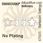 スワロフスキー Starbloomファンシーストーン石座 (4754/S) 13x13.5mm - メッキ