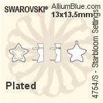 Swarovski Starbloom Settings (4754/S) 13x13.5mm - Plated