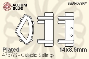 Swarovski Galactic Settings (4757/S) 14x8.5mm - Plated