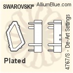 Swarovski De-Art Flat Settings (4766/S) 38x21mm - Plated