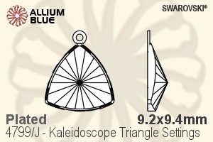 スワロフスキー Kaleidoscope Triangleファンシーストーン石座 (4799/J) 9.2x9.4mm - メッキ