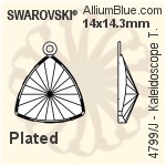 Swarovski Kaleidoscope Triangle Settings (4799/J) 9.2x9.4mm - Plated