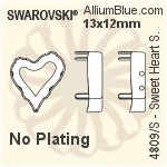 Swarovski Sweet Heart Settings (4809/S) 13x12mm - No Plating