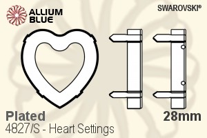Swarovski Heart Settings (4827/S) 28mm - Plated