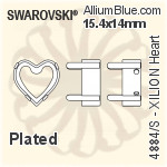 Swarovski XILION Heart Settings (4884/S) 15.4x14mm - Plated