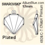 Swarovski Tilted Chaton Premium Settings (4928/C) 12mm - Plated