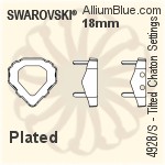 Swarovski Tilted Chaton Settings (4928/S) 12mm - Plated