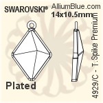 Swarovski Tilted Spike Premium Settings (4929/C) 14x10.5mm - Plated