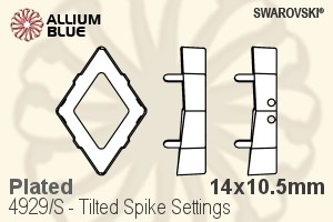 Swarovski Tilted Spike Settings (4929/S) 14x10.5mm - Plated