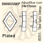 Swarovski Tilted Spike Settings (4929/S) 24x17mm - Plated