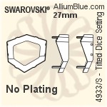 Swarovski Tilted Dice Settings (4933/S) 19mm - Plated