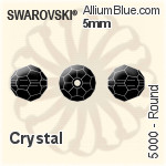 施華洛世奇 圓形 串珠 (5000) 6mm - 白色（半塗層）