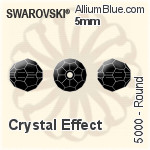 施華洛世奇 圓形 串珠 (5000) 3mm - 白色（半塗層）
