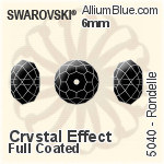 Swarovski Rondelle Bead (5040) 6mm - Crystal Effect (Full Coated)