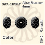 スワロフスキー Rondelle ビーズ (5040) 4mm - カラー