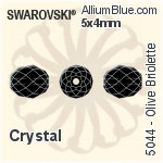 施華洛世奇 Olive Briolette 串珠 (5044) 7x6mm - 白色（半塗層）