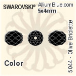 施华洛世奇 Olive Briolette 串珠 (5044) 7x6mm - 白色（半涂层）
