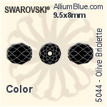 スワロフスキー Olive Briolette ビーズ (5044) 7x6mm - カラー