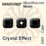 施华洛世奇 Cube 串珠 (5601) 8mm - 白色（半涂层）