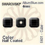 施華洛世奇 Cube 串珠 (5601) 6mm - 顏色（半塗層）
