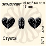 Swarovski Love Bead (5741) 8mm - Crystal Effect (Full Coated)