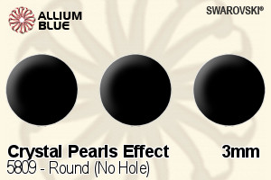 施華洛世奇 圓形 (No Hole) (5809) 3mm - 水晶珍珠
