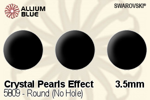 施華洛世奇 圓形 (No Hole) (5809) 3.5mm - 水晶珍珠