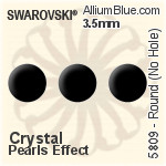 施華洛世奇 圓形 (No Hole) (5809) 2.5mm - 水晶珍珠