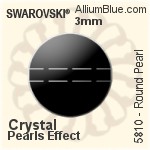 Swarovski Round (Half Drilled) (5818) 5mm - Crystal Pearls Effect