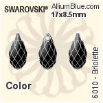 Swarovski Briolette Pendant (6010) 21x10.5mm - Crystal Effect