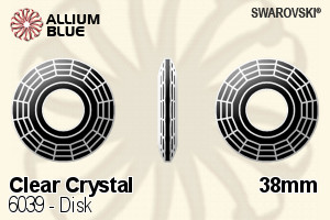Swarovski Disk Pendant (6039) 38mm - Clear Crystal