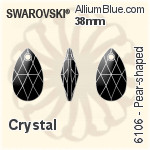 Swarovski Pear-shaped Pendant (6106) 38mm - Clear Crystal