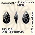Swarovski Pear-shaped Pendant (6106) 38mm - Crystal Effect