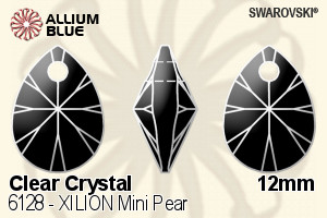 Swarovski XILION Mini Pear Pendant (6128) 12mm - Clear Crystal