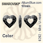 スワロフスキー Miss U Heart ペンダント (6262) 26mm - カラー（コーティングなし）