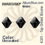 Swarovski Top Drilled Bicone Pendant (6301) 8mm - Colour (Uncoated)