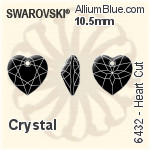 Swarovski Heart Cut Pendant (6432) 8mm - Clear Crystal