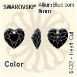 Swarovski Heart Cut Pendant (6432) 8mm - Color
