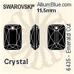 Swarovski Emerald Cut Pendant (6435) 9mm - Clear Crystal