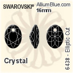 Swarovski Elliptic Cut Pendant (6438) 16mm - Crystal Effect PROLAY