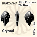 スワロフスキー STRASS Leaf (8805) 26x16mm - クリスタル
